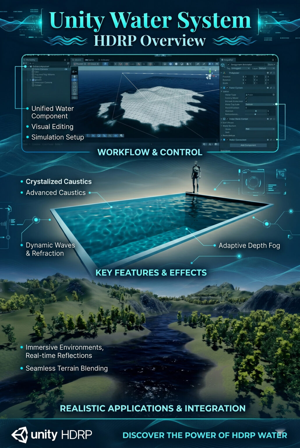Water System Unity Ultimate Guide to the Unity HDRP Water System: Setup, Body Types, and ...